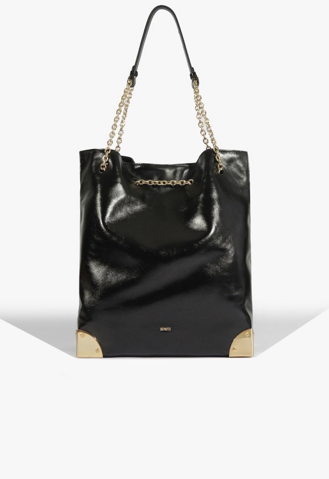 Bolsa Bucket Frame Couro Preta