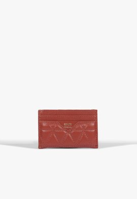 Porta Cartão 944 Couro Vermelho Escuro