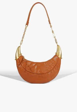 Bolsa Shoulder Goat Couro Marrom