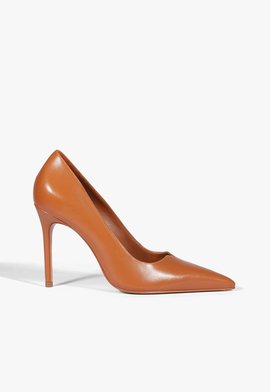 Scarpin Ines High Couro Marrom