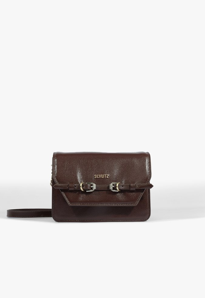 Bolsa Tiracolo Hari Couro Marrom
