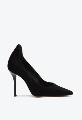 Sapato Scarpin Amal Camurça Preto