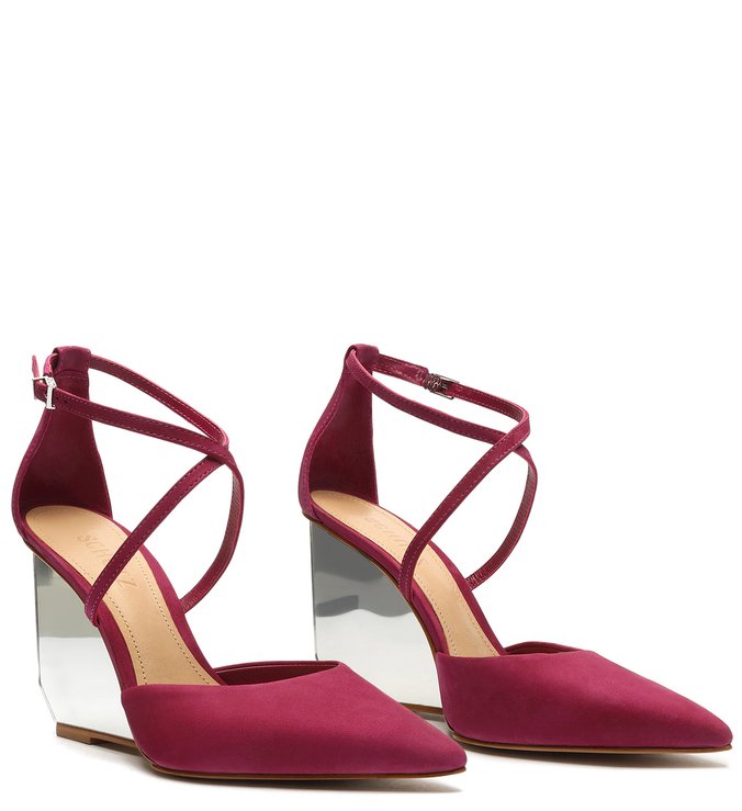 Sapato Scarpin Anabela Espelho Pink Sapato Scarpin Anabela Espelho Pink