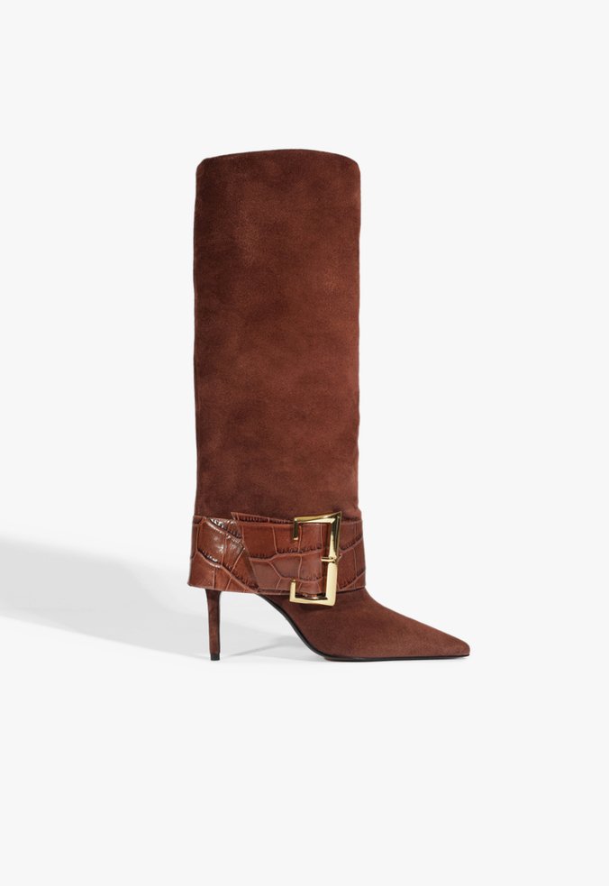 Bota Beatrix Camurça Marrom