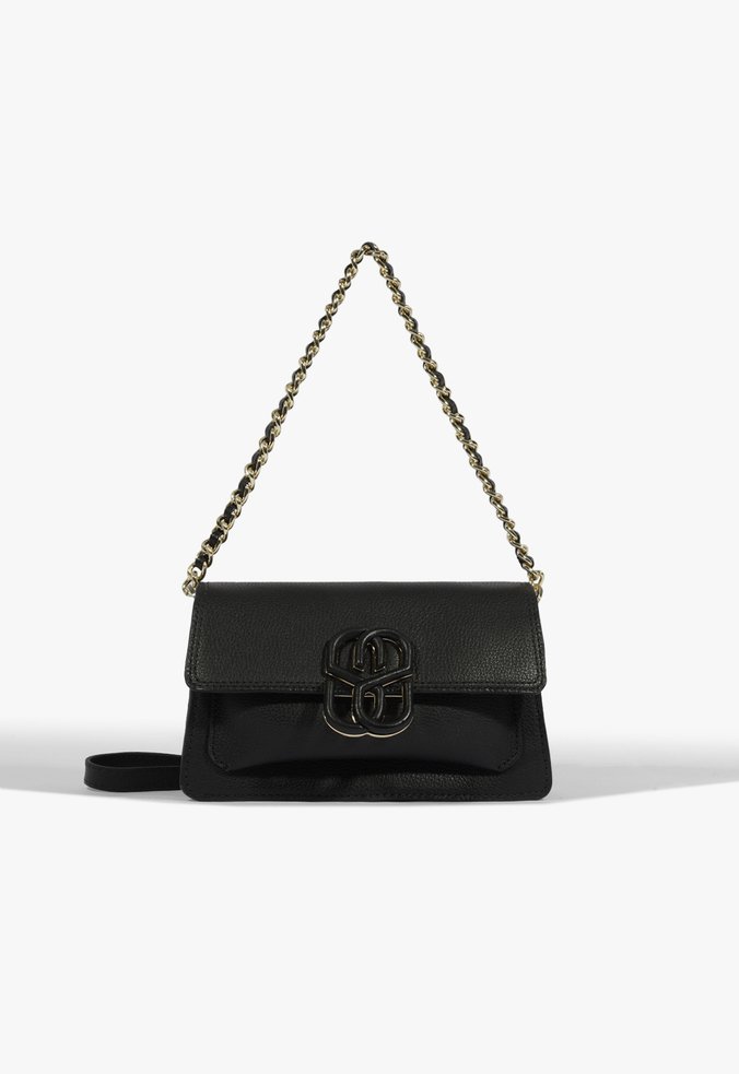 Bolsa Tiracolo de Couro Preto