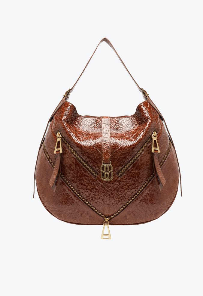 Bolsa Shoulder Couro Marrom