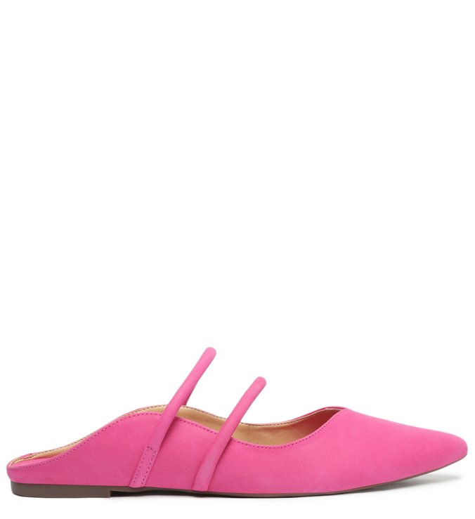 Sapato Mule Camurça Rosa