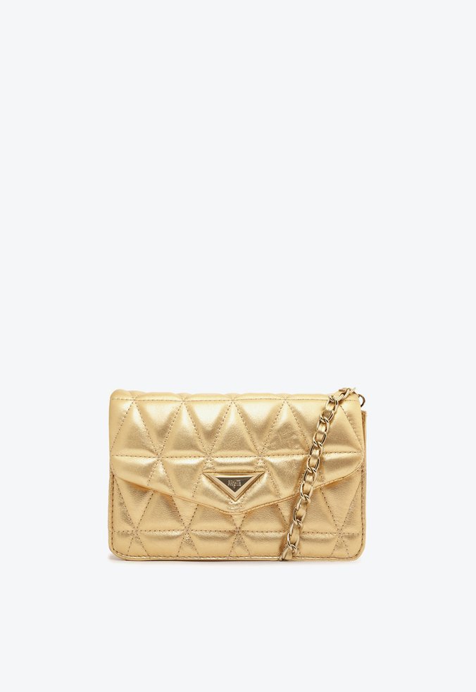 Bolsa Tiracolo Pequena 944 Couro Dourada