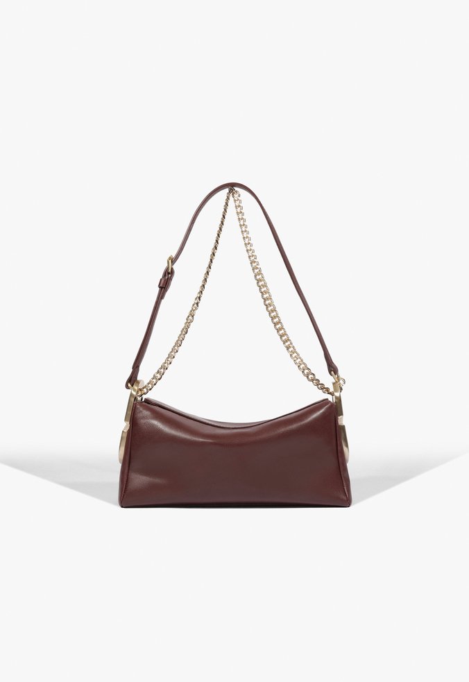 Bolsa Shoulder Sense Pequena Couro Vermelha