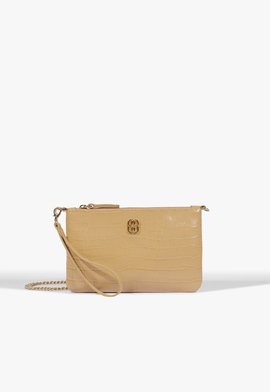 Bolsa Clutch Jennie Pequena Couro Nude