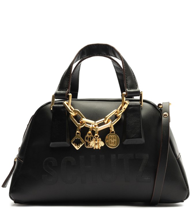 Bolsa Tiracolo Média Bardot Couro Preta