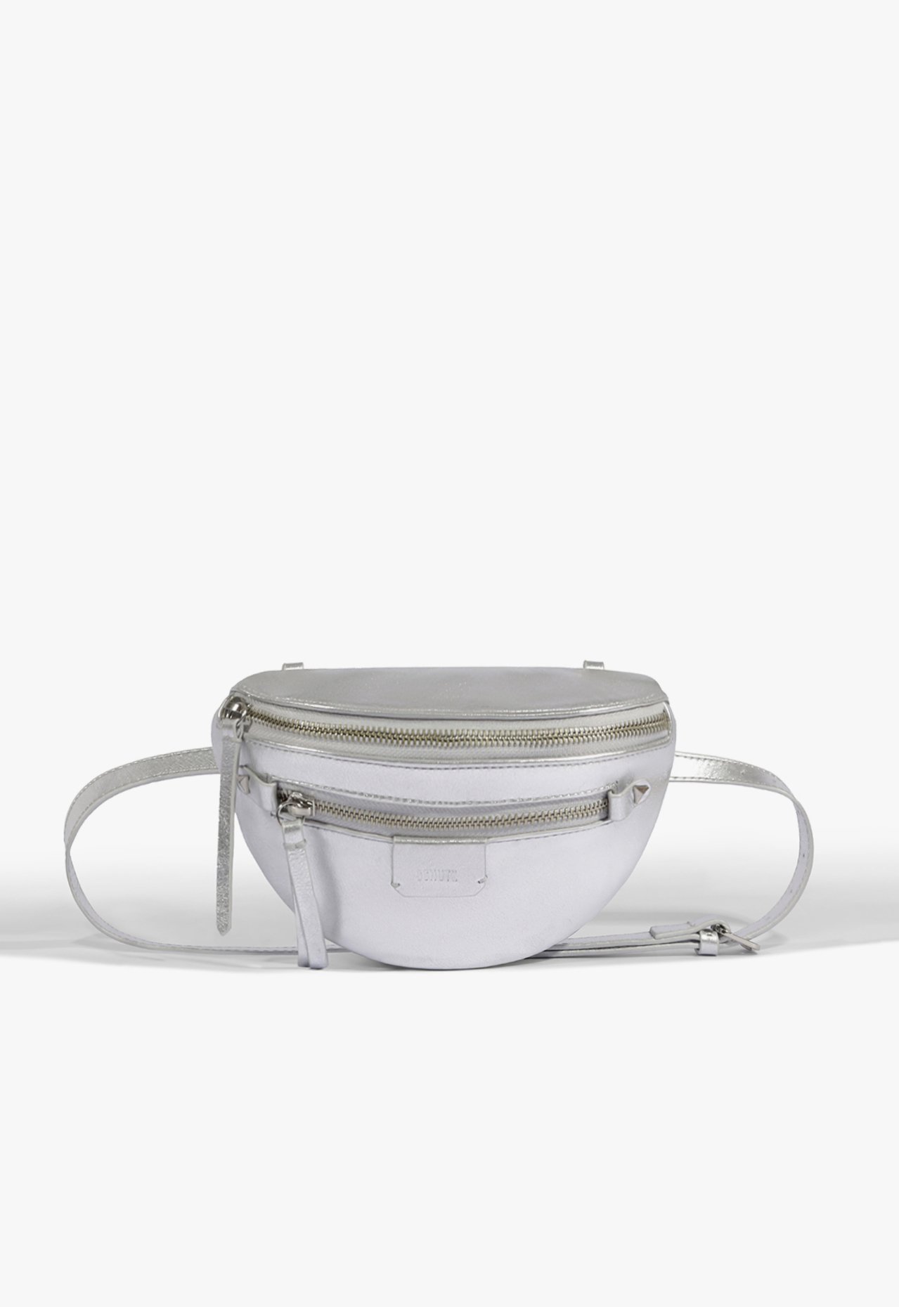 Vista 2 Pochete Aurora Couro Schutz Schutz BR Prata Schutz BR Prata