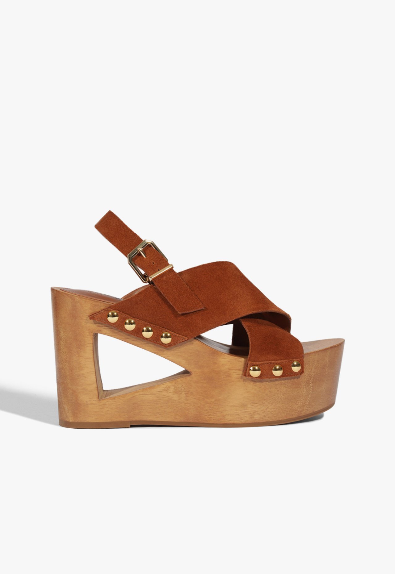 Sandália Plataforma Susan Couro Marrom | Schutz