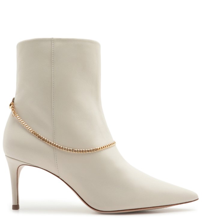 Bota Mid Heel Glam White Bota Mid Heel Glam White