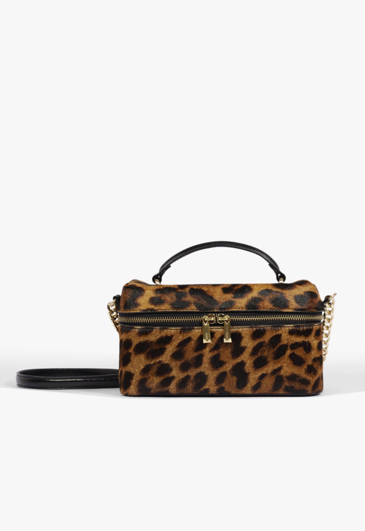 Bolsa Satchel Vanity Couro Leopardo | Schutz