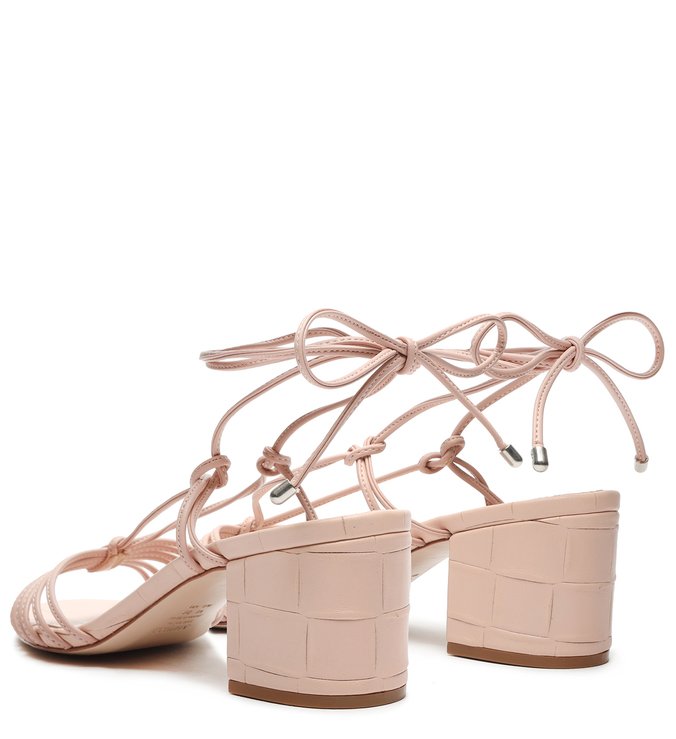 Sandália Block Heel Lace-Up Rose Sandália Block Heel Lace-Up Rose