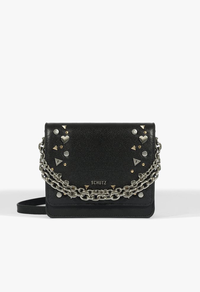 Bolsa Tiracolo Bae Média Couro Preta