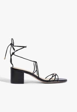 Sandália Strings Block Heel Black