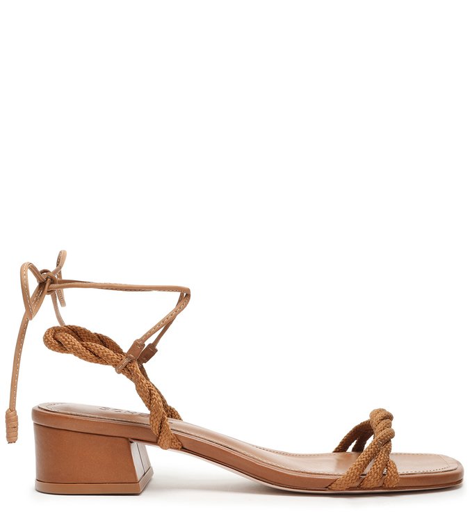 Sandália Block Heel Nobuck Wood