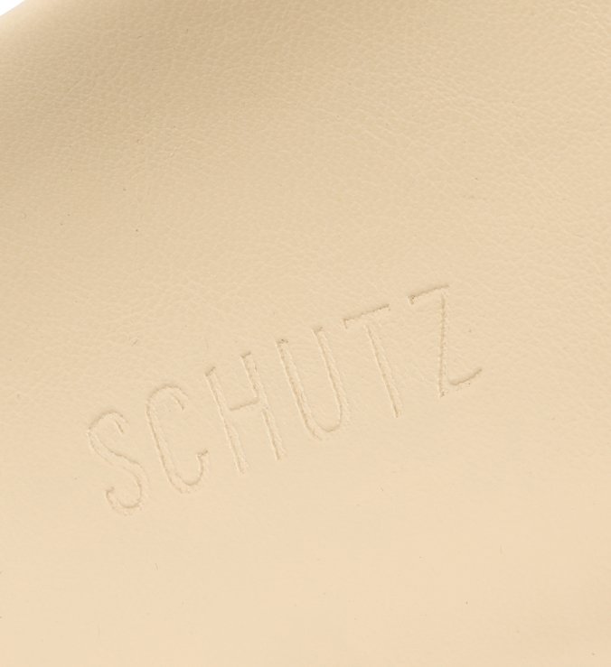 Sandália Rasteira Slide Live In Schutz Alpaca Creme Sandália Rasteira Slide Live In Schutz Alpaca Creme