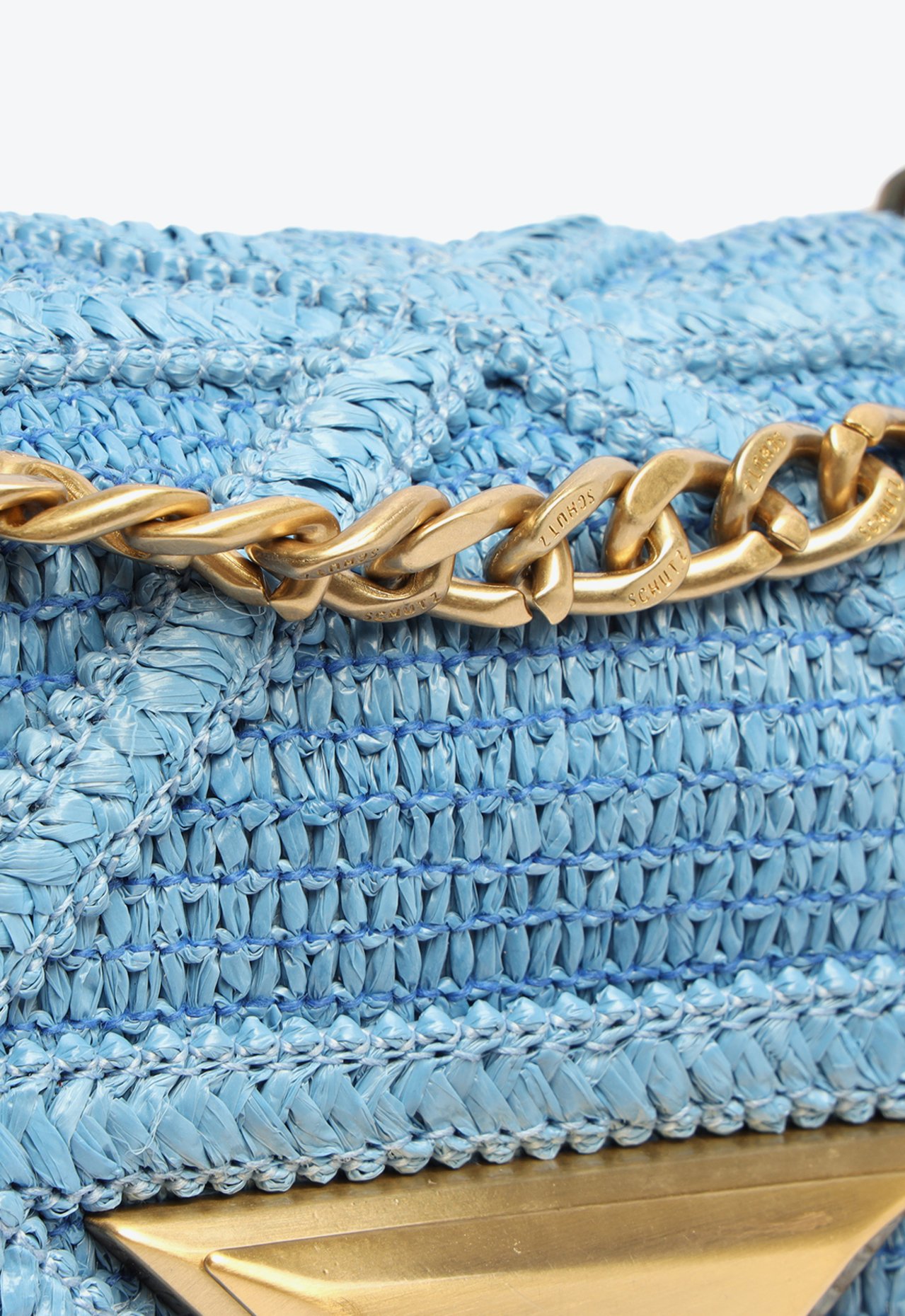 Bolsa Tiracolo Pequena 944 Knotty Ráfia Azul | Schutz