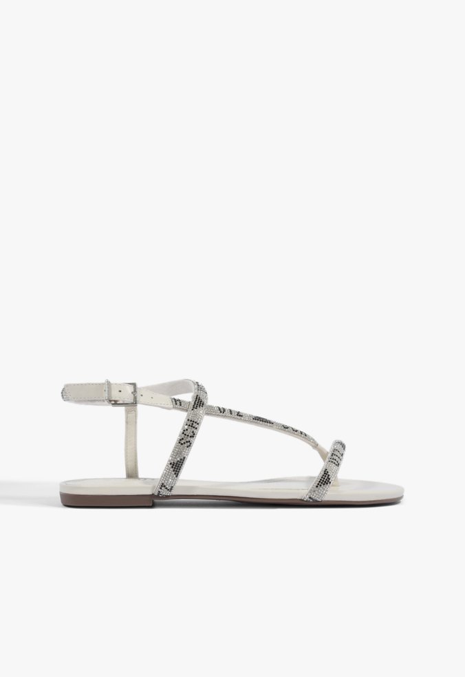 Rasteira Strass Branca