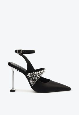 Slingback Louise Crystal by Swarovski Preto