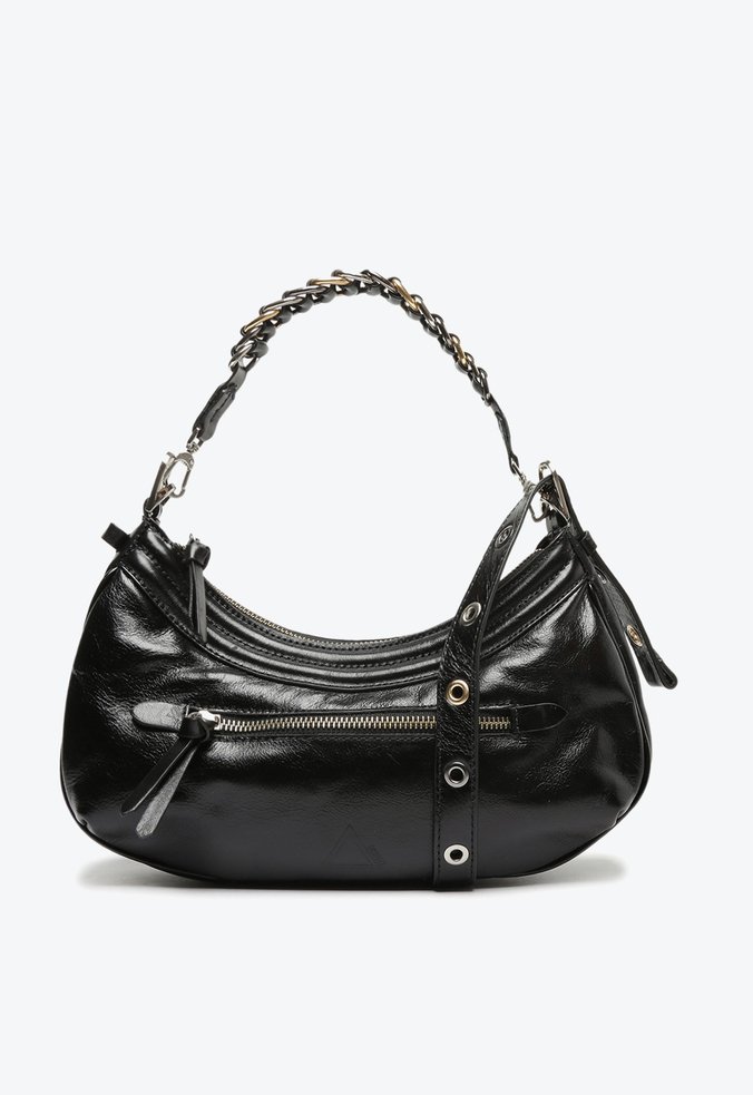 Bolsa Tiracolo Rockie Couro Preta