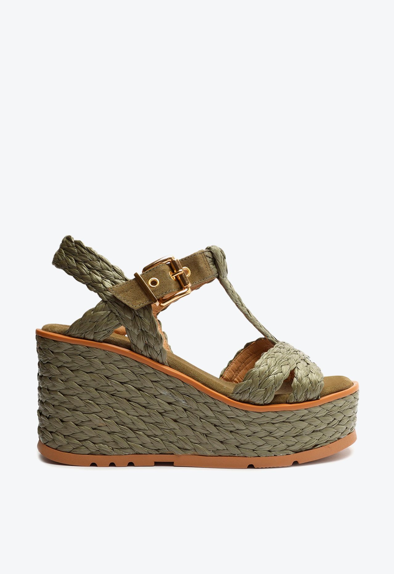 Anabela Feminina Sandalia Anabela Schutz Anabela Coral Sandalia