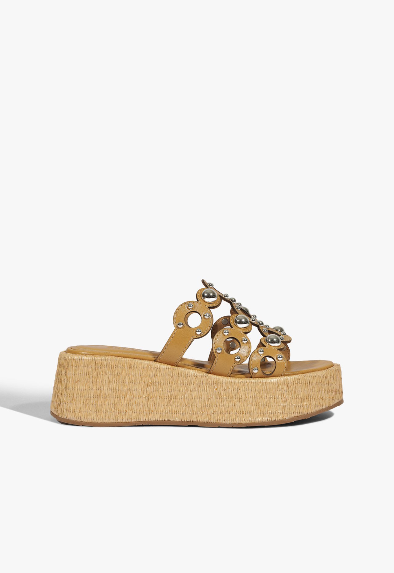 Tamanco Ráfia Brilho Marrom Clara | Schutz