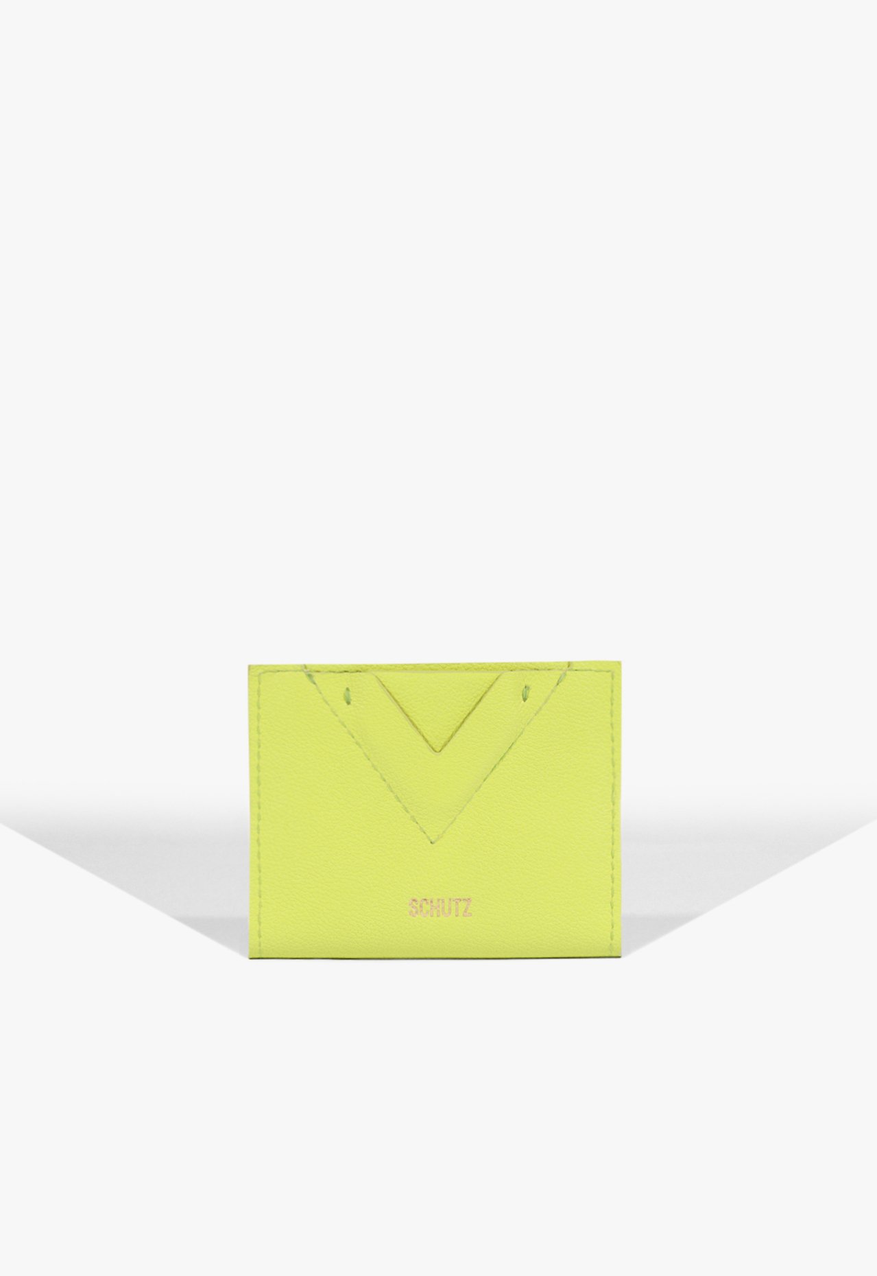 Vista 2 Porta Cartões Ellie Couro Amarelo | Schutz Schutz BR Verde Schutz BR Verde