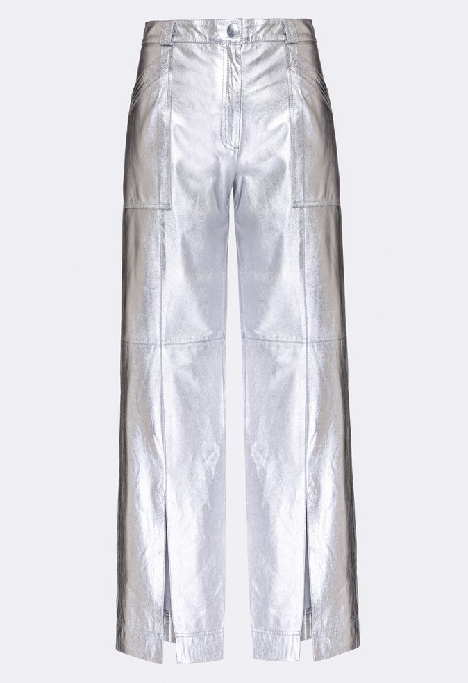 Calça Couro Ashley Prata