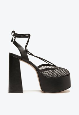 Sandalia Espadrille Plataforma Preta