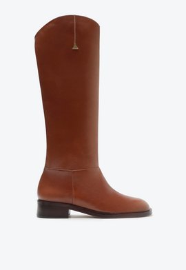 Bota Montaria Couro Marrom