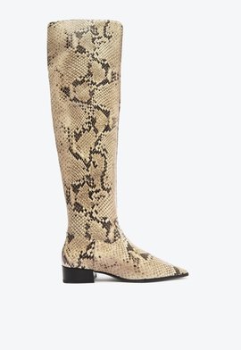 Bota Helena Over The Knee Couro Snake