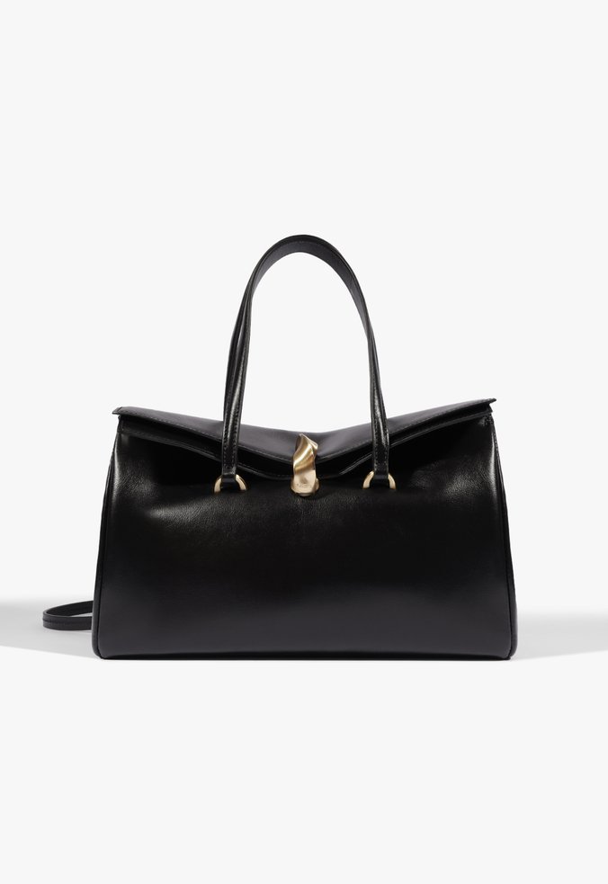Bolsa Tote Mary Grande Couro Preta