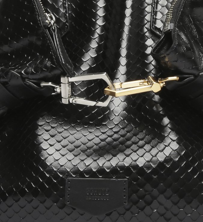 Bolsa Shopping Grande Multi Snake Preta Bolsa Shopping Grande Multi Snake Preta