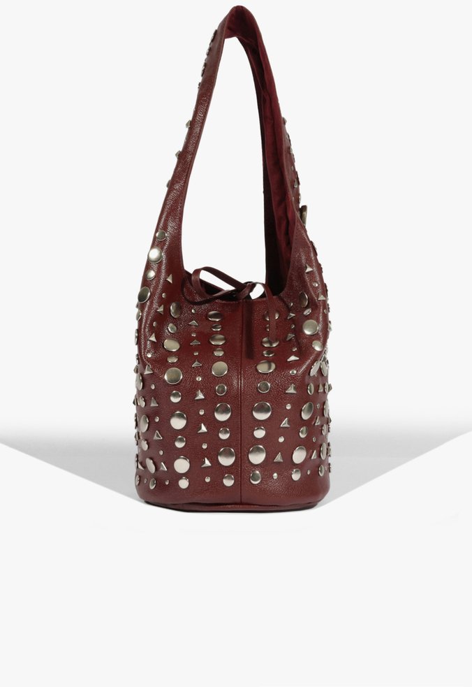 Bolsa Hobo Gaia Couro Vinho