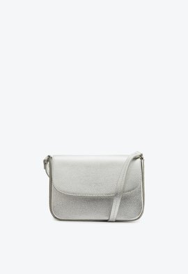 Bolsa Tiracolo Pequena Esther Couro Prata