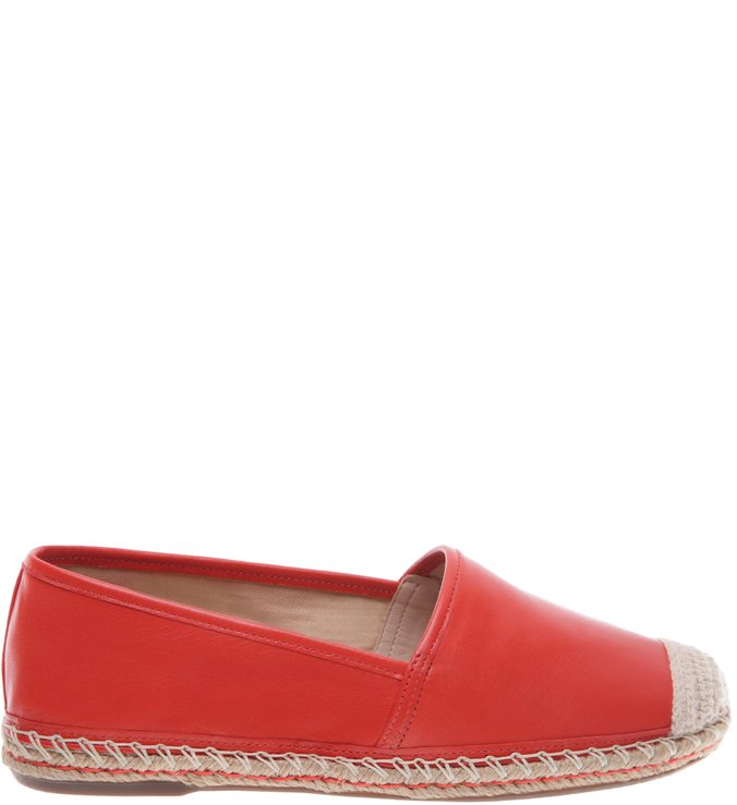 Espadrille Leather Red Orange