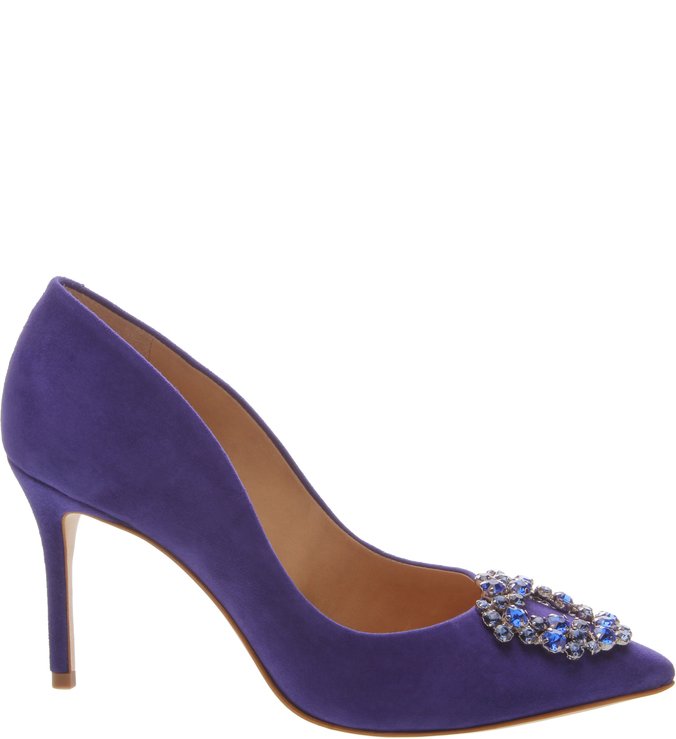 Sapato Scarpin Deluxe Glam Stones Azul