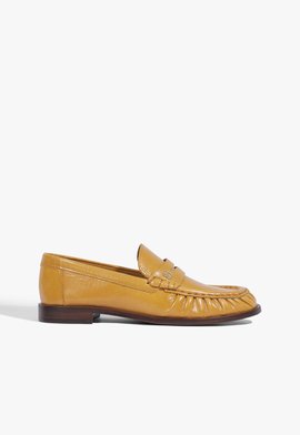 Mocassim Tyche Couro Amarelo