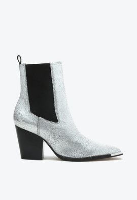 Bota Western Springsteen Couro Prateada