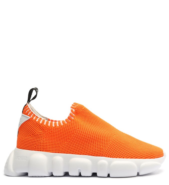 Tênis Knit Schutz Logo Laranja