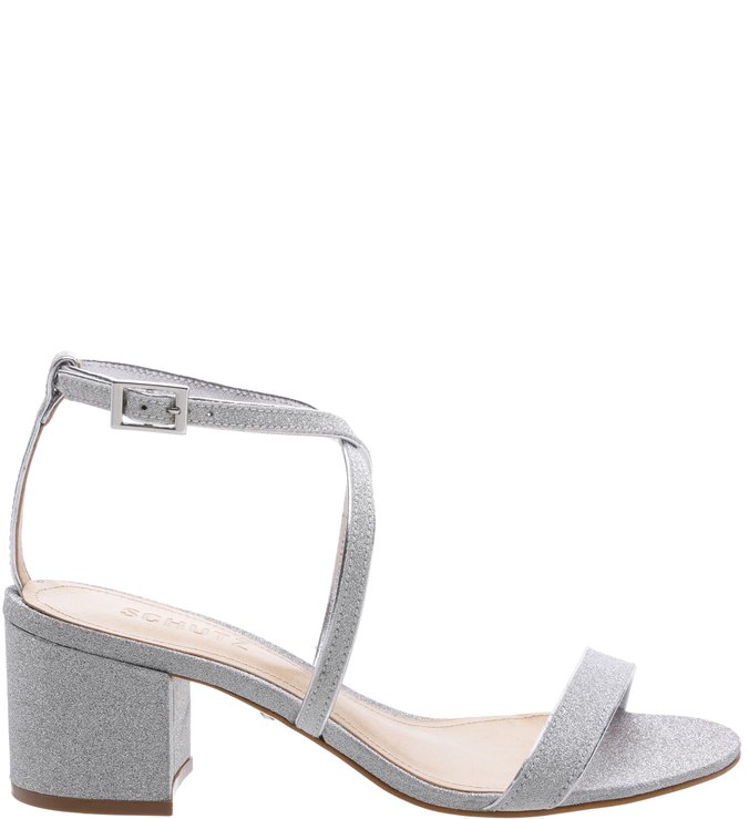 Sandália Block Heel Minimal Shine