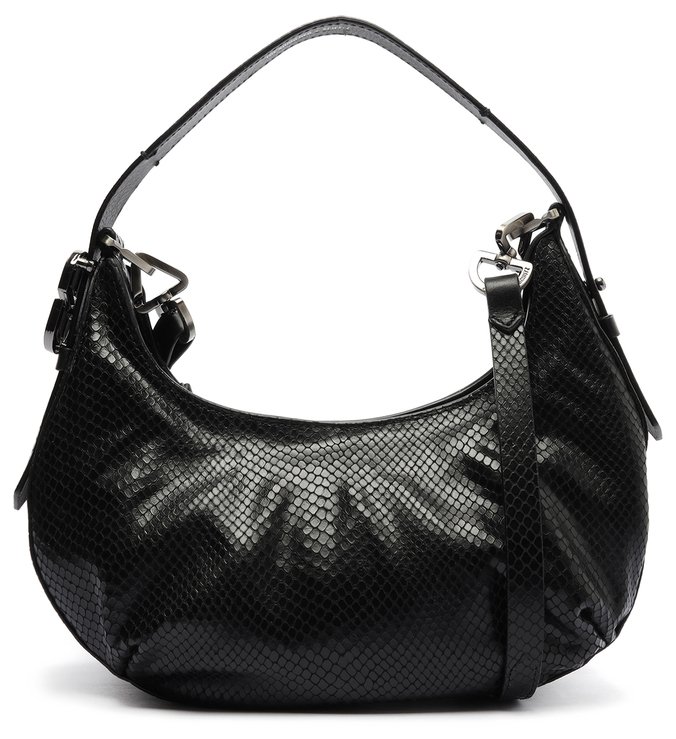 Bolsa Tiracolo Grande Shoulder Bag Couro Preta