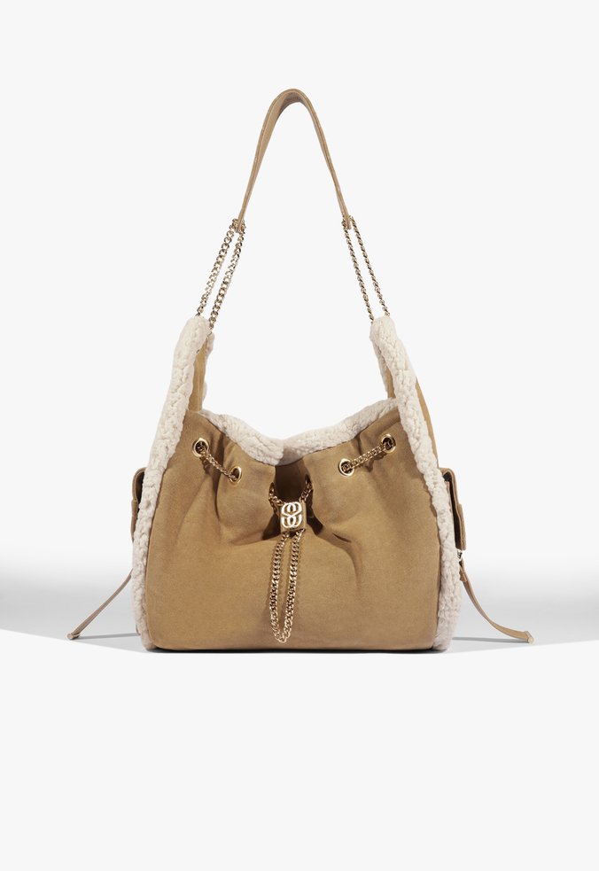 Bolsa Hobo Shoulder Lilibet Fur Média Couro