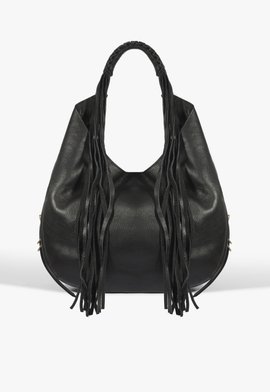 Bolsa Hobo Maxxi Hobo Jack Handmade Grande Couro Preta