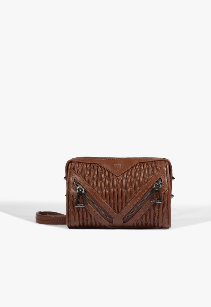 Bolsa Tiracolo Suki Pequena Couro Marrom