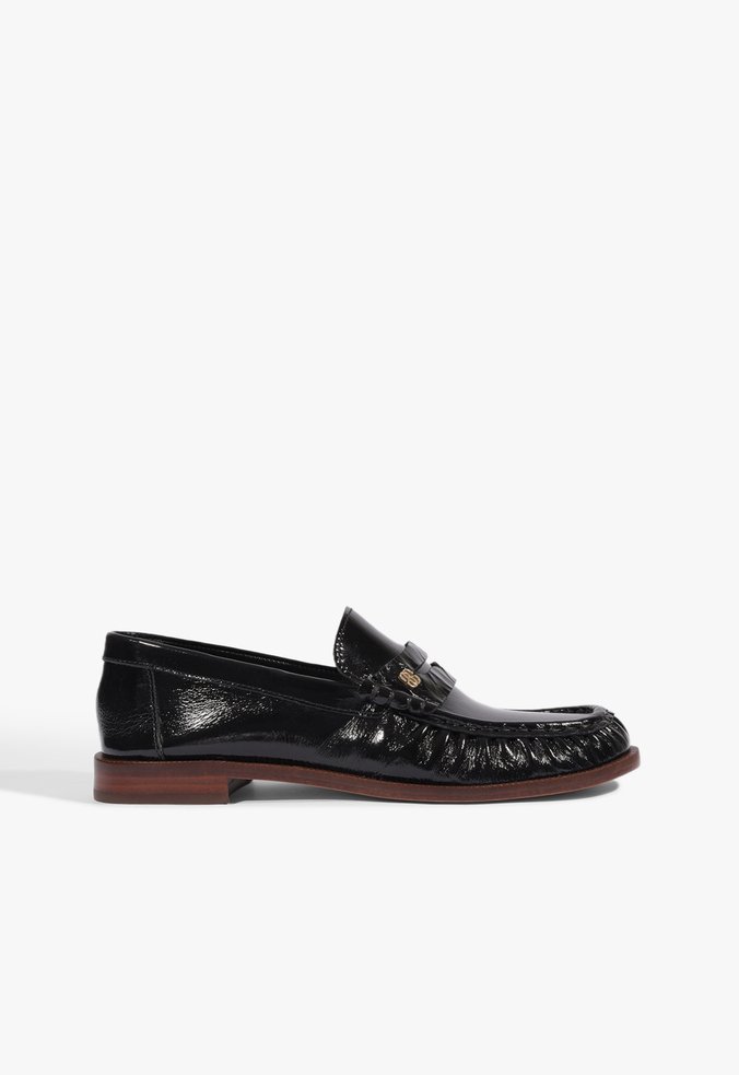Mocassim Tyche Couro Preto